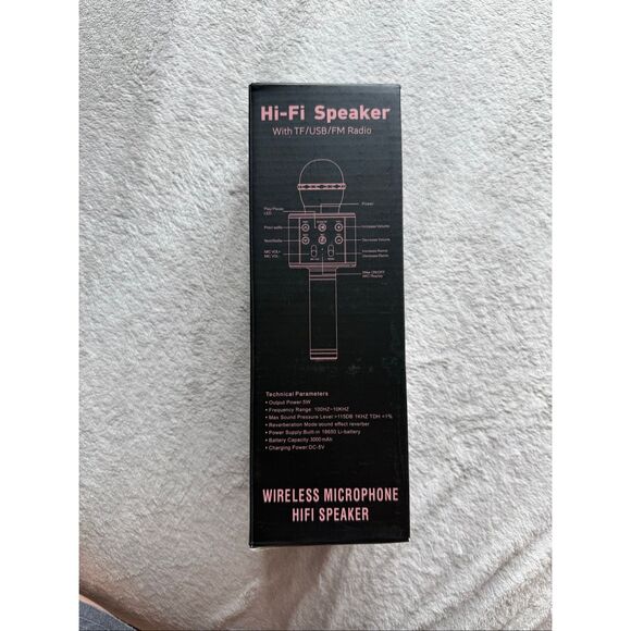 Ovellic Rose Gold Karaoke Microphone For Kids - Picture 4 of 11